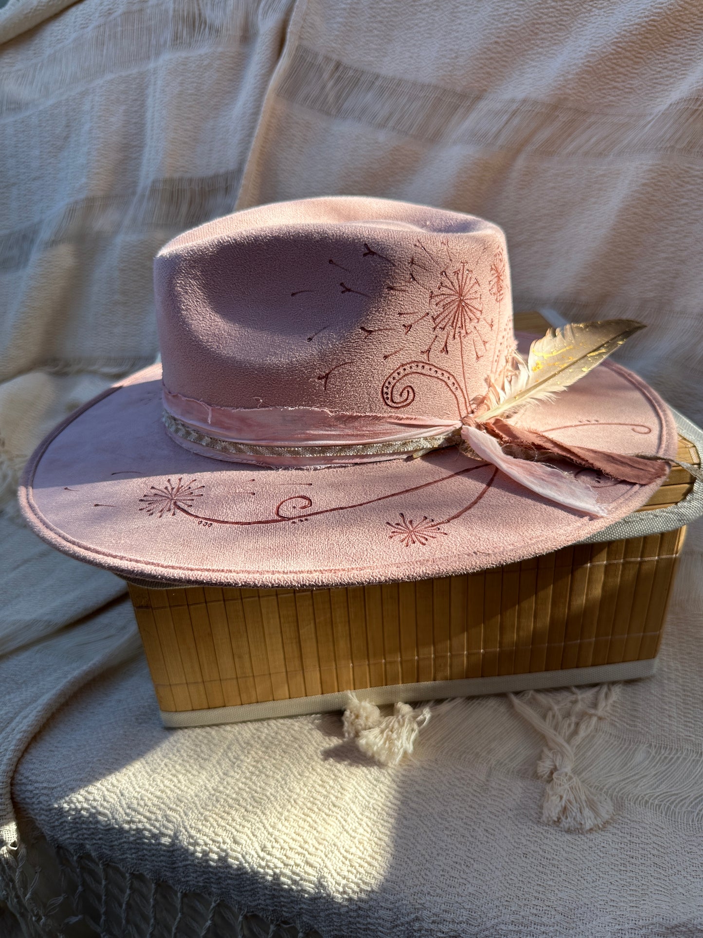 Art hat/ one-of-a-kind/fedora/ unisex hat/ widebrim fedora